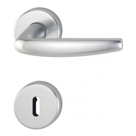 HOPPE Atlanta Rosetten-Garnitur 1530/42KV/42KVS - F1 Aluminium natur - Ovalbart