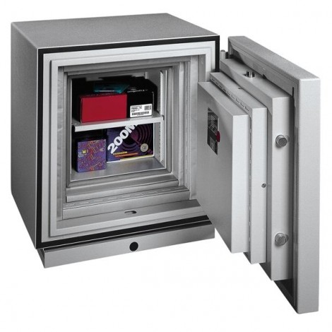FORMAT Datensicherungstresor Fire Star 1 im geöffnetem Zustand in RAL 7035 (Lichtgrau)