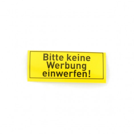 Briefkastenaufkleber "BITTE KEINE WERBUNG EINWERFEN"