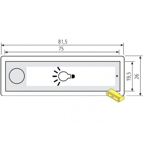 RENZ RSA2 Kunststoff-Lichtschild - Symbol "Glühbirne"