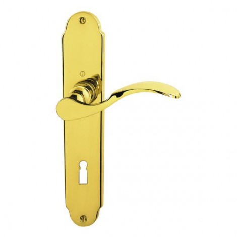HOPPE Caracas Langschild-Garnitur - F71 Messing poliert - BB