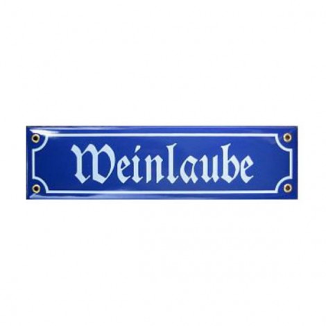 Münder-Email Schild - Weinlaube