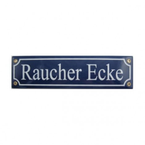 Münder-Email Schild - Raucher Ecke