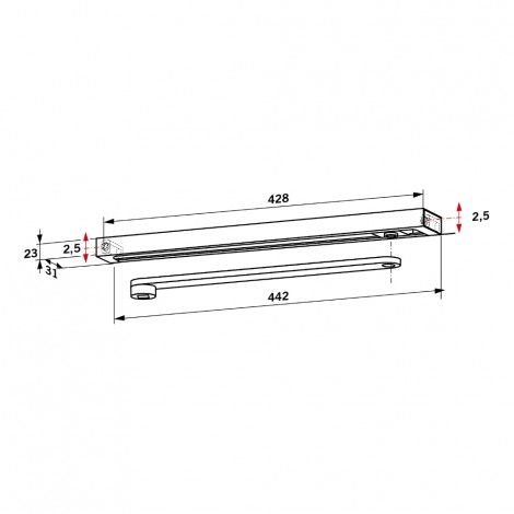 DORMA Gleitschiene G-N für TS 91/92
