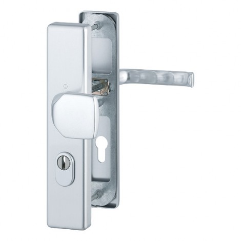 HOPPE London Schutzbeschlag mit Zylinder-Abdeckung SK2 - F1 Aluminium Natur - 72 mm