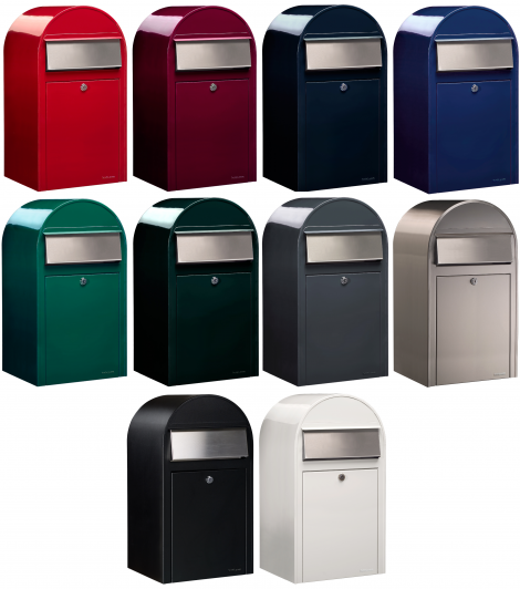 BOBI Edelstahl-Briefkasten Grande alle Farben
