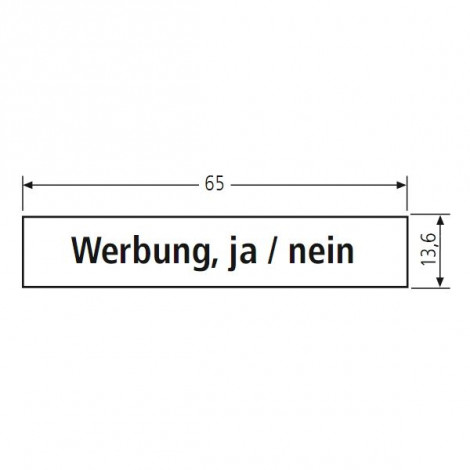 RENZ Kunststoff-Namenschildeinlage - für Namensschild 09