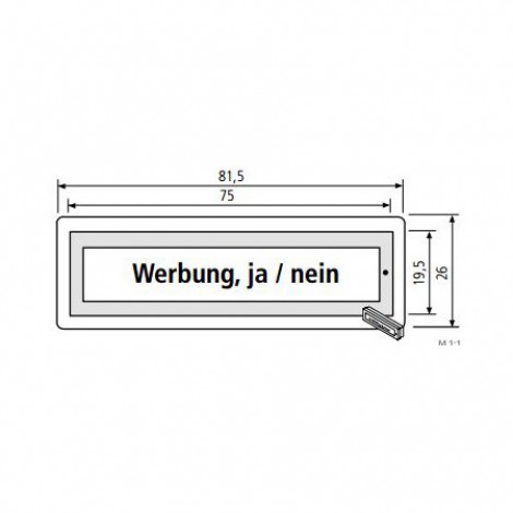 RENZ RSA2 Kunststoff-Namensschild - Werbung ja / nein