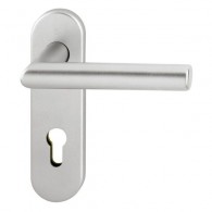 HOPPE Amsterdam Kurzschild-Garnitur 1400/353KH - F1 Aluminium Natur - PZ