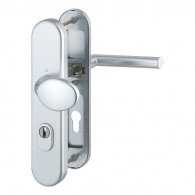 HOPPE Stockholm Schutzbeschlag mit Zylinder-Abdeckung SK2 - F1 Aluminium Natur - 72 mm 