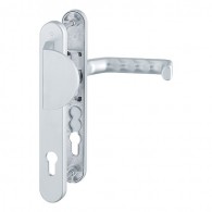 HOPPE Liverpool Profiltür-Langschildbeschlag - gekröpfte Griffplatte- F1-2 Aluminium Natur matt