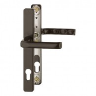 HOPPE London Profiltür-Langschildbeschlag - Türgriff - F8707 dunkelbraun beschichtet