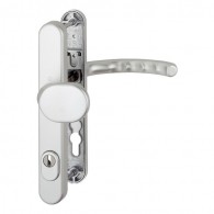 HOPPE Luxembourg Profiltür-Schutzbeschlag mit Zylinder-Abdeckung - Knopf - F1-2 Aluminium Natur matt