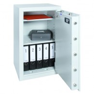 FORMAT Wertschutzschrank Orion 70-410 im geöffnetem Zustand in Lichtgrau (RAL 7035)
