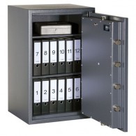 FORMAT Wertschutzschrank Rubin Pro 30 im geöffnetem Zustand in Graphitgrau (RAL 7024)