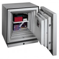FORMAT Datensicherungstresor Fire Star 1 im geöffnetem Zustand in RAL 7035 (Lichtgrau)