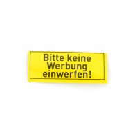 Briefkastenaufkleber "BITTE KEINE WERBUNG EINWERFEN"