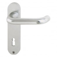 HOPPE Paris Kurzschild-Garnitur 138L/300K  - F1 Aluminium Natur - BB