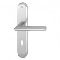 HOPPE Stockholm Langschild-Garnitur 1140/273P - F1 Aluminium Natur - Ovalbart