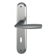 HOPPE Vitória Langschild-Garnitur 1515/273P - F9 Aluminium Stahl - BB