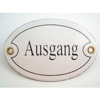 Münder-Email Türschild - Ausgang