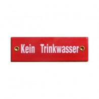 Münder-Email Schild - "Kein Trinkwasser"