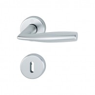 HOPPE Vitória Rosetten-Garnitur - F1 Aluminium Natur - Ovalbart