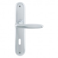 HOPPE Verona Langschild-Garnitur 1510/273P - F1 Aluminium Natur - Ovalbart