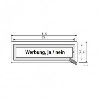 RENZ RSA2 Kunststoff-Namensschild - Werbung ja / nein