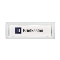 JU Klingeltaster mit Namensschild & LED-Beleuchtung