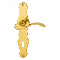 HOPPE Weimar Langschild-Garnitur M112SLN/2007 - F71 Messing poliert - BB