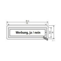 RENZ RSA2 Kunststoff-Namensschild - Werbung ja / nein
