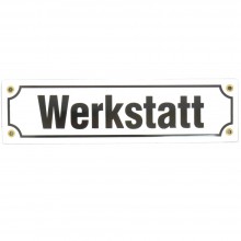 Münder-Email Schild - Werkstatt