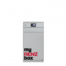 RENZ eQUBO Paketkasten mit 2 Paketfächern XS und XL in Verkehrsweiß