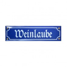 Münder-Email Schild - Weinlaube