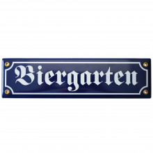 Münder-Email Schild - Biergarten