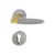 HOPPE Athinai 1/2 Rosetten-Garnitur  - F72/F9 Messing matt/Aluminium Stahl