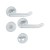 HOPPE Paris Rosetten-Objektgarnitur - F1 Aluminium Natur - WC/Bad