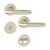 HOPPE Verona Rosetten-Garnitur - F2 Aluminium Neusilber - WC/Bad
