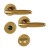 HOPPE Verona Rosetten-Garnitur - F4 Aluminium Bronze - WC/Bad