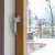 BASI FG 515 Fenstergriff mit Druckknopf - Alu Silber
