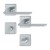 HOPPE Houston Rosetten-Garnitur - F41-R Messing satiniert verchromt mit Resista - WC/Bad