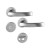 HOPPE Luxembourg Rosetten-Garnitur - F9 Aluminium Stahl - WC/Bad