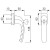 Produktzeichnung HOPPE New York Fenstergriff 0810S/U10