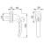Produktzeichnung HOPPE Tôkyô Fenstergriff 0710S/U26 + TBT1
