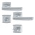 HOPPE Acapulco Rosetten-Garnitur - F41-R satieniert verchromt-Resista - WC/Bad