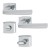 HOPPE Acapulco Rosetten-Garnitur - F45-R satiniert verchromt/verchromt-Resista-WC/Bad