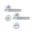 HOPPE Amsterdam Rosetten-Garnitur - F1/F69 Aluminium Natur/Edelstahl matt - WC/Bad
