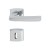 HOPPE Acapulco Rosetten-Garnitur - F45-R satiniert verchromt/verchromt-Resista-Ovalbart