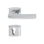 HOPPE Acapulco Rosetten-Garnitur - F45-R satiniert verchromt/verchromt-Resista-WC/Bad